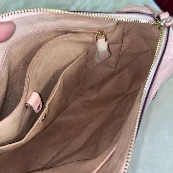 Kate Spade Light Pink Shoulder Bag with Tassel and Spade key Ring. NWOT - Picture 6 of 10